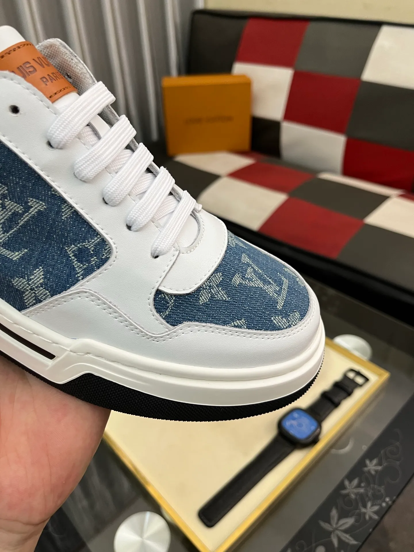 Men's Men's Shoes💰420⌚️⌚️《Lv*》The latest and most popular casual shoes, top brand [seduce] luxury~purchase, top~quality. [Strong] The upper is made of imported breathable cowhide with cloth material ➕ breathable sheepskin feet (•) and fine workmanship. Original personalized fashionable soft rubber wear-resistant outsole, size: 38-442️⃣colors available